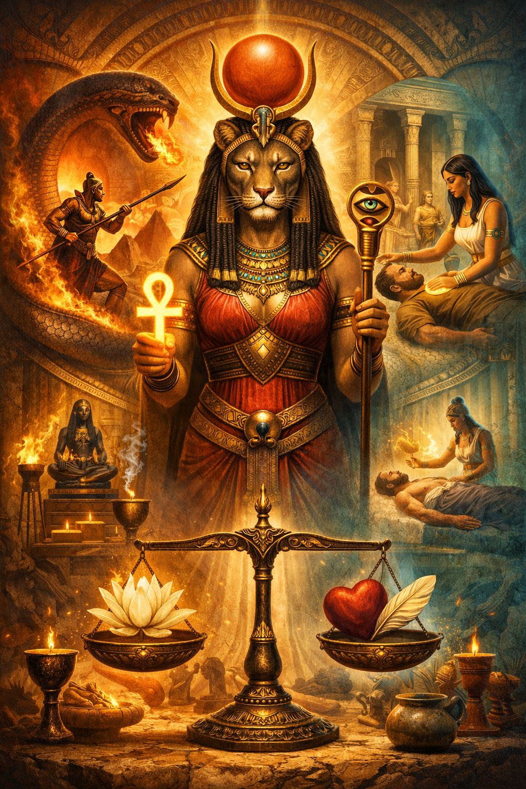 The Spiritual Powers of Goddess Sekhmet: Strength, Healing, and Balance